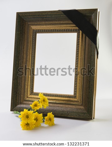 sympathy flower with gold frame