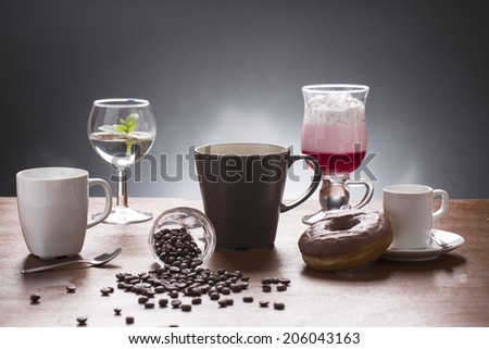 lot of coffee variations on the plate