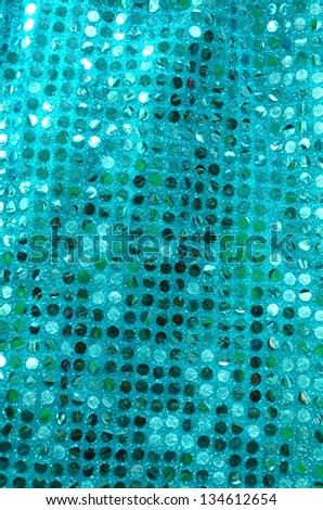 Fabric turquoise glitter disco