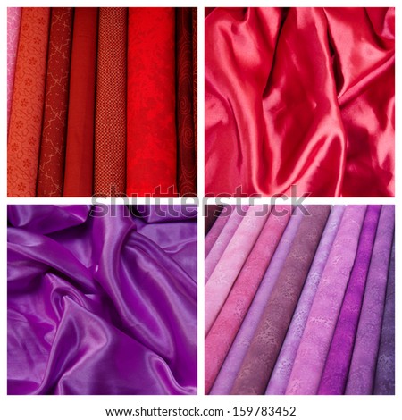 composition rolls of fabric stalls