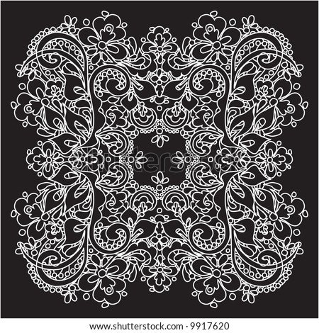 lace tattoo. stock vector : vector lace