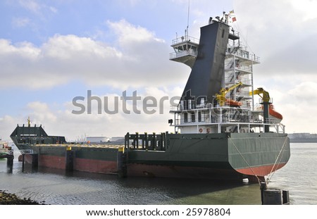 Empty container- ship