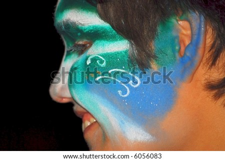 painted woman face