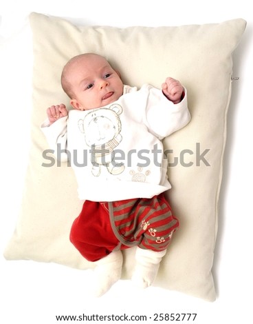 baby on pillow