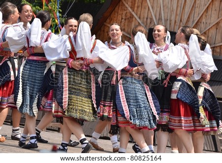 DETVA, SLOVAKIA - JUNE 10: The Folklore Ensemble \