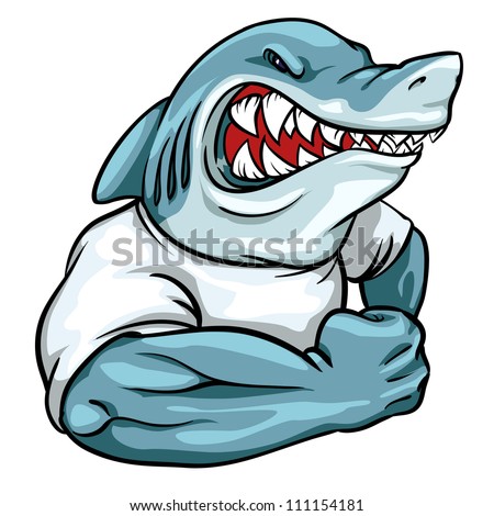Logo Design  Illustrator on Shark Mascot  Team Logo Design  Angry Man Eater Shark Isolated    Hd