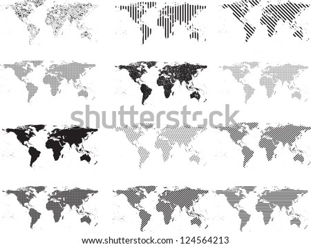 Abstract World Maps