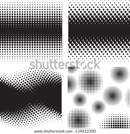 set of halftones background vector illustration set of halftones background vector illustration