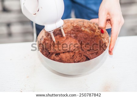 Dough mixer whipped in  kitchen