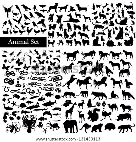 Set Of Animals Silhouettes