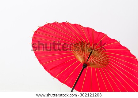 Japanese traditional red umbrella