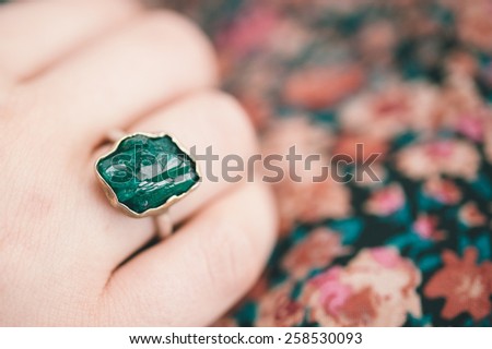 Raw Emerald Ring.
