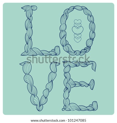 hearts alphabet