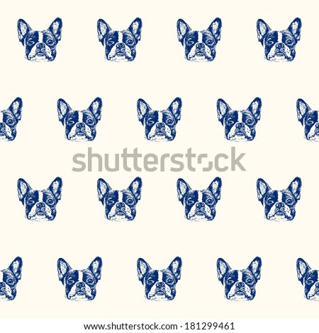 French bulldog seamless pattern French bulldog seamless pattern