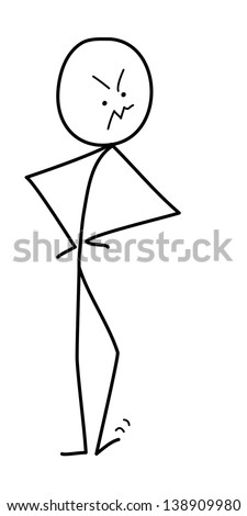 Frustrated Stickman Stock Vector Illustration 138909980 : Shutterstock