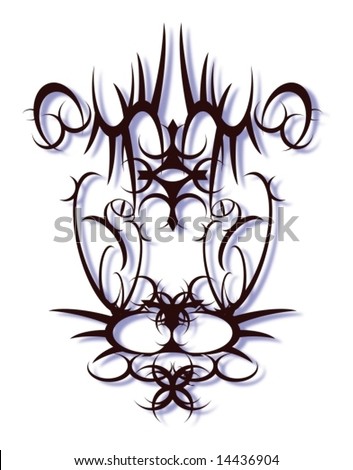 stock vector Tribal art design of a lion head