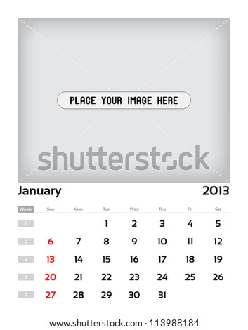 Vector calendar 2013 Vector calendar 2013