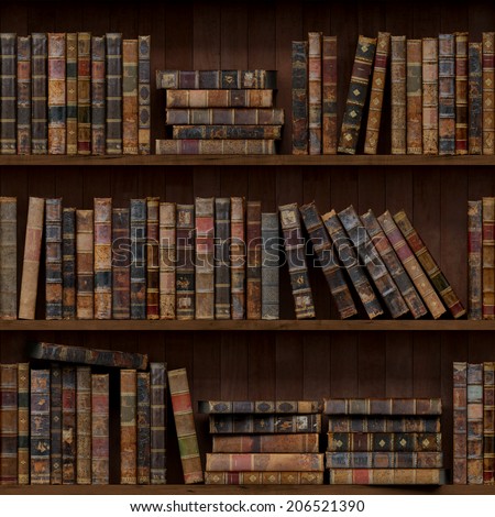 2of15 Old books seamless texture (vertically and horizontally). Tiled Bookshelf Background. Also tiled with other 15 textures from same pack in my gallery.