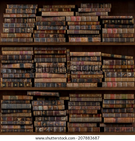 4of15 Old books seamless texture (vertically and horizontally). Tiled Bookshelf Background. Also tiled with other 15 textures from same pack in my gallery.