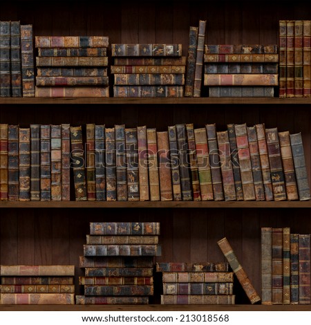 9 of 15 Old books seamless texture (vertically and horizontally). Bookshelf Background. Also tiled with other 15 textures from same pack in my gallery.