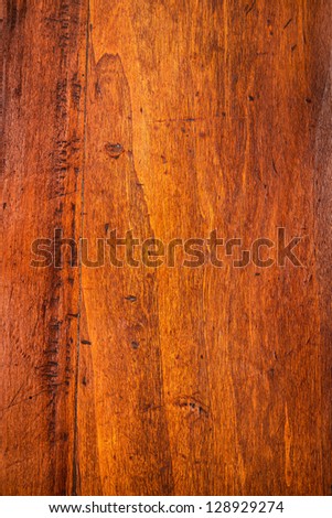 Old grunge scratched Oak Wood background or texture pattern. Dark color.