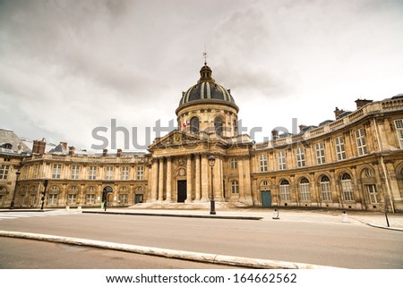 Paris, Institut de France historic building. French Academy of Sciences