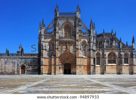 Batalha Monastery. Unesco world heritage site, in the district of Leiria, Estremadura, Portugal.