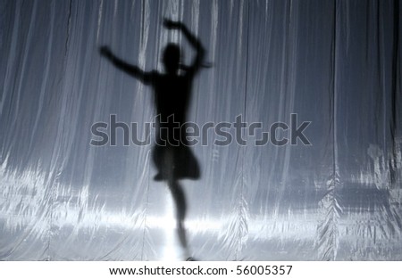 silhouette dancer of modern ballet