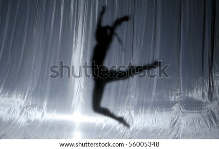 silhouette dancer of modern ballet