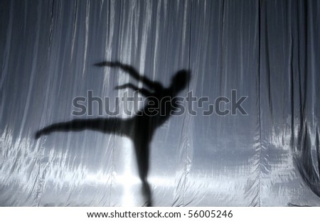 silhouette dancer of modern ballet