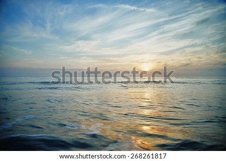 Beautiful sundown over the sea