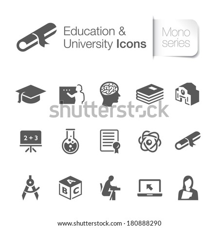 Education related icons Education related icons