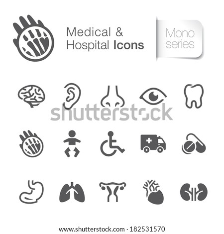 Medical & hospital related icons Medical & hospital related icons