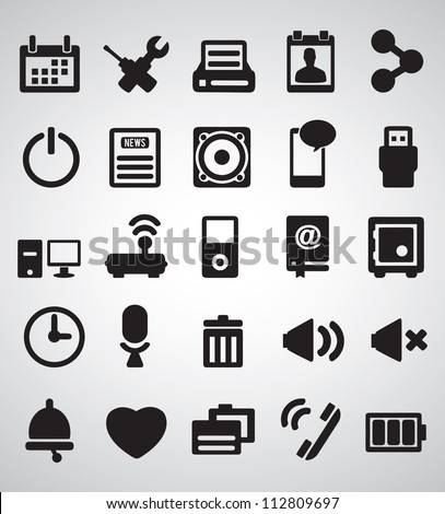 Set of Internet icons part 2 vector icons Set of Internet icons part 2 vector icons