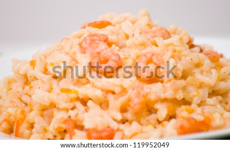 Plate of Shrimps Risotto