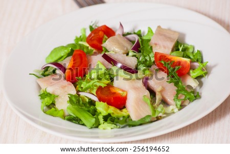 salad with fish
