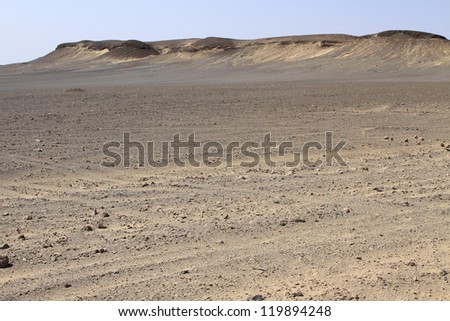 Dune and gravel plains in Skeleton Coast Park. Namibia