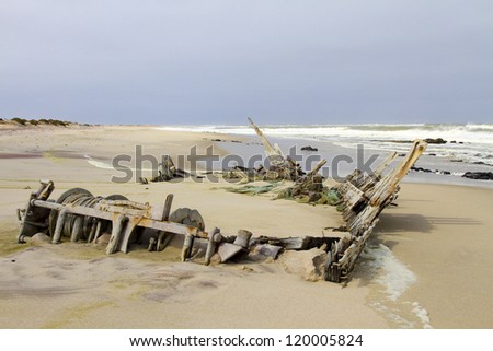 Wreck of the South West Sea. Skeleton Coast Park . Namibia