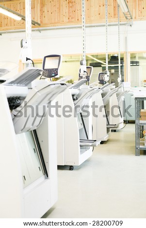 Part of digital printing machine in a firm