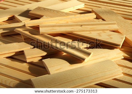 Timber on construction site