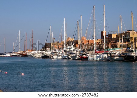 Yachts in El Gouna - Egyptian town by the Red Sea