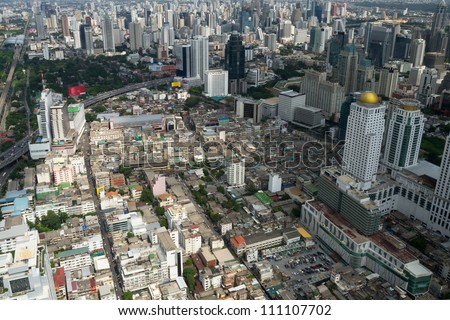 Bangkok downtown view from top