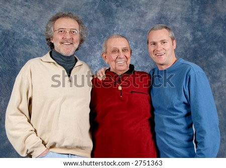 grandfather, father, and son all in one photo