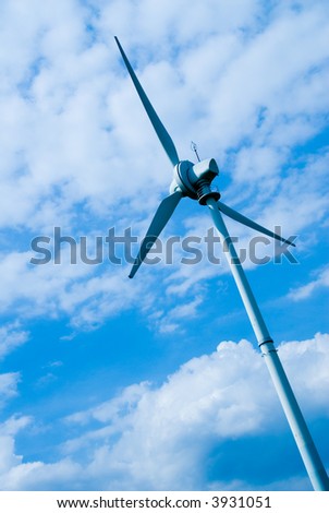 clean energy white wind turbine in europe