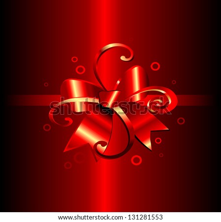 Gift background with red bow