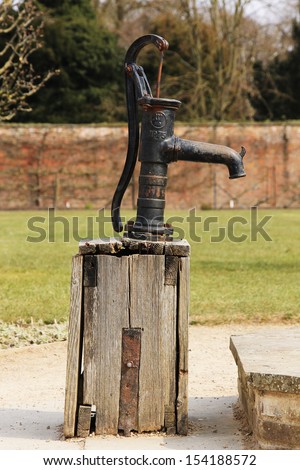 An old fashioned hand water pump