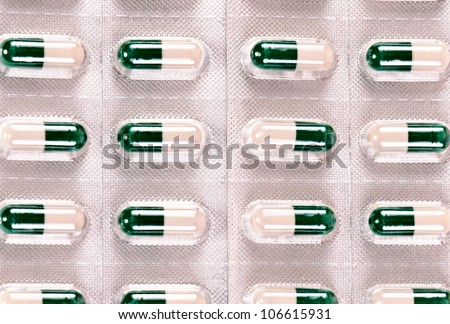 Capsula pills in the full frame