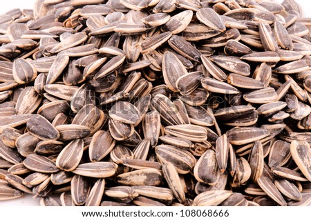 Bunch of black sunflower seed