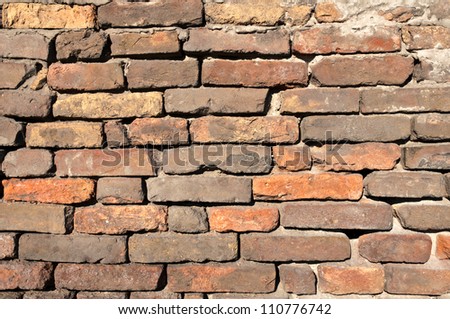 Old bricks as the background