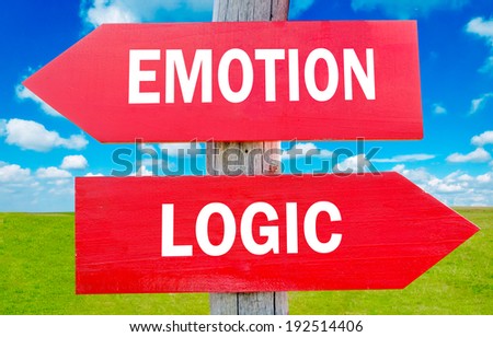 Emotion and logic way choice showing strategy change or dilemmas